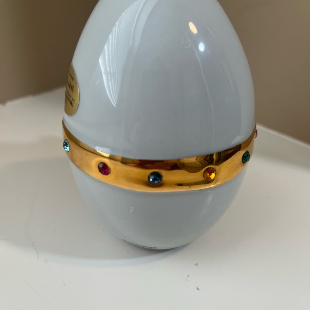 Capodimonte Polaris Egg Figurine with Swarovski Crystals, 24K Gold - Picture 10 of 16